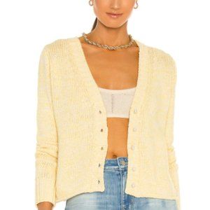 Dannijo Yellow Cropped Cardigan With Pearl Buttons